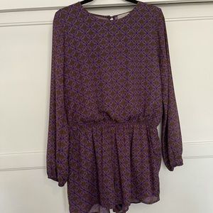 Bohemian Open back mini romper